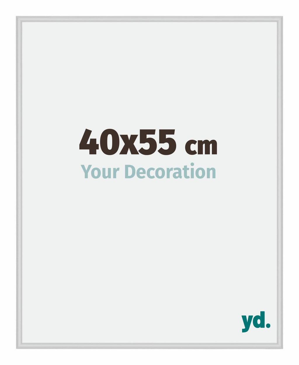 Miami Aluminium Photo Frame 40x55cm Silver Matt Front Size | Yourdecoration.com