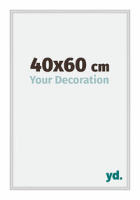 Miami Aluminium Photo Frame 40x60cm Silver Matt Front Size | Yourdecoration.com