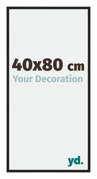 Miami Aluminium Photo Frame 40x80cm Black High Gloss Front Size | Yourdecoration.com