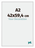 Miami Aluminium Photo Frame 42x59 4cm A2 Silver Matt Front Size | Yourdecoration.com