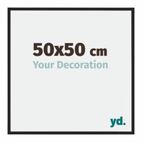 Miami Aluminium Photo Frame 50x50cm Black High Gloss Front Size | Yourdecoration.com