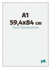 Miami Aluminium Photo Frame 59 4x84cm A1 Silver Matt Front Size | Yourdecoration.com