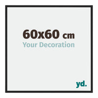 Miami Aluminium Photo Frame 60x60cm Black High Gloss Front Size | Yourdecoration.com