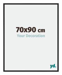 Miami Aluminium Photo Frame 70x90cm Black High Gloss Front Size | Yourdecoration.com