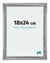 Mura MDF Photo Frame 18x24cm Gray Wiped Front Size | Yourdecoration.com