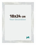 Mura MDF Photo Frame 18x24cm Silver Glossy Vintage Front Size | Yourdecoration.com