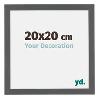 Mura MDF Photo Frame 20x20cm Anthracite Front Size | Yourdecoration.com