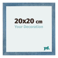 Mura MDF Photo Frame 20x20cm Bright Blue Swept Front Size | Yourdecoration.com
