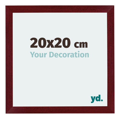 Mura MDF Photo Frame 20x20cm Winered Wiped Front Size | Yourdecoration.com