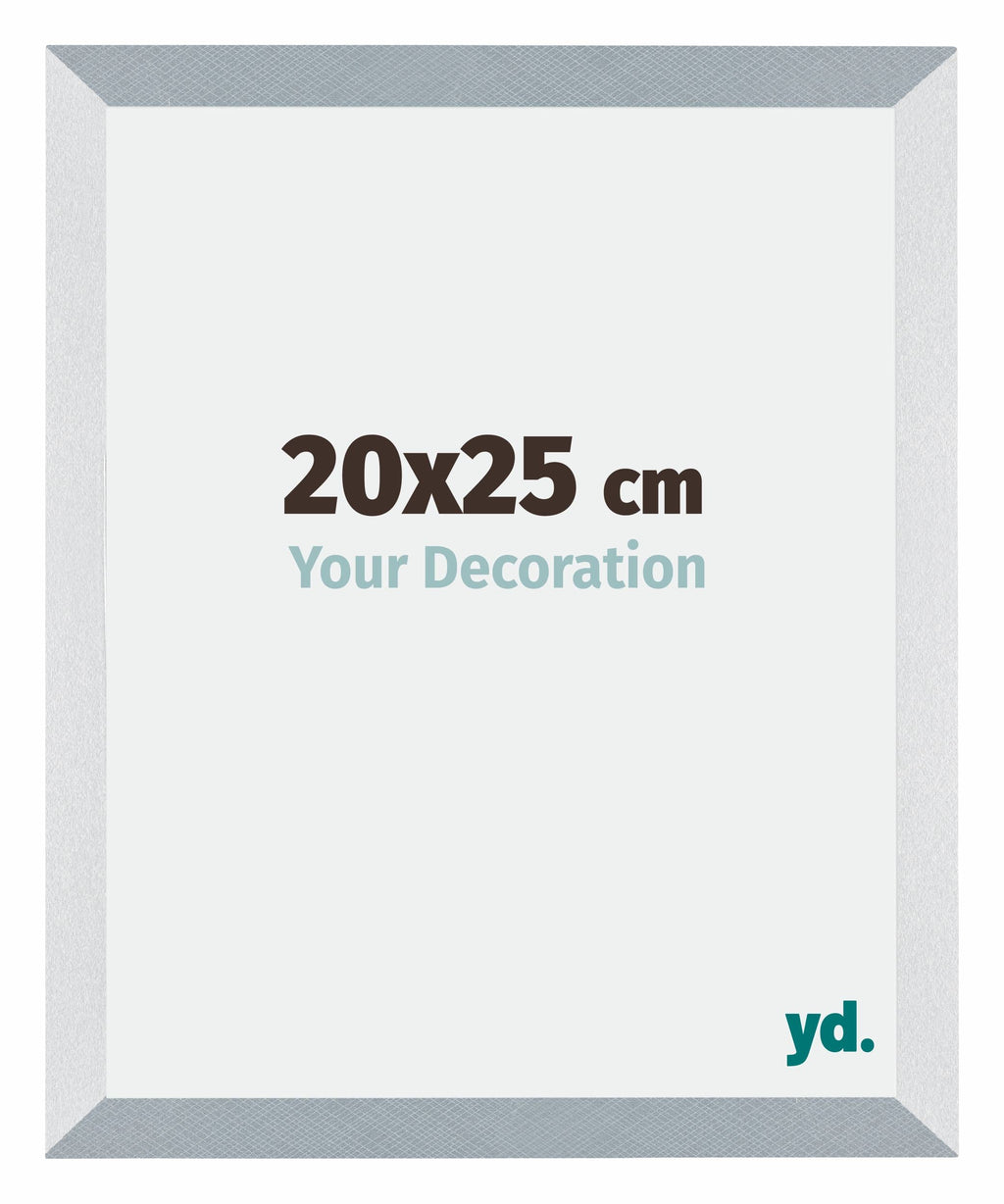 Mura MDF Photo Frame 20x25cm Aluminum Brushed Front Size | Yourdecoration.com
