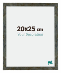 Mura MDF Photo Frame 20x25cm Blue Gold Melange Front Size | Yourdecoration.com