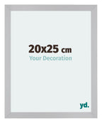 Mura MDF Photo Frame 20x25cm Silver Matte Front Size | Yourdecoration.com