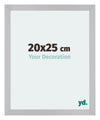 Mura MDF Photo Frame 20x25cm Silver Matte Front Size | Yourdecoration.com