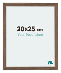 Mura MDF Photo Frame 20x25cm Walnut Dark Front Size | Yourdecoration.com
