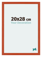 Mura MDF Photo Frame 20x28cm Orange Front Size | Yourdecoration.com