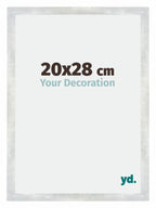 Mura MDF Photo Frame 20x28cm Silver Glossy Vintage Front Size | Yourdecoration.com