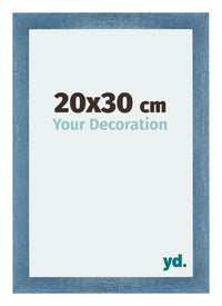 Mura MDF Photo Frame 20x30cm Bright Blue Swept Front Size | Yourdecoration.com