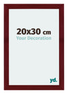 Mura MDF Photo Frame 20x30cm Winered Wiped Front Size | Yourdecoration.com