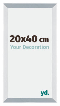 Mura MDF Photo Frame 20x40cm Aluminum Brushed Front Size | Yourdecoration.com
