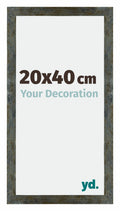 Mura MDF Photo Frame 20x40cm Blue Gold Melange Front Size | Yourdecoration.com