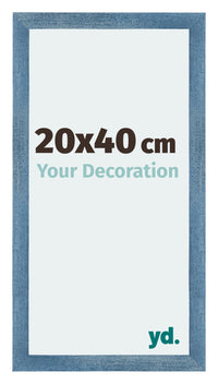 Mura MDF Photo Frame 20x40cm Bright Blue Swept Front Size | Yourdecoration.com