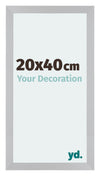 Mura MDF Photo Frame 20x40cm Silver Matte Front Size | Yourdecoration.com