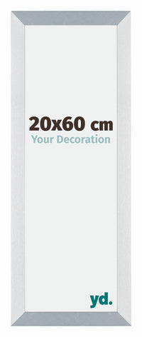 Mura MDF Photo Frame 20x60cm Aluminum Brushed Front Size | Yourdecoration.com