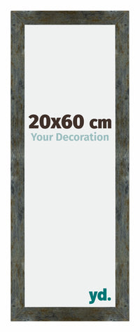 Mura MDF Photo Frame 20x60cm Blue Gold Melange Front Size | Yourdecoration.com