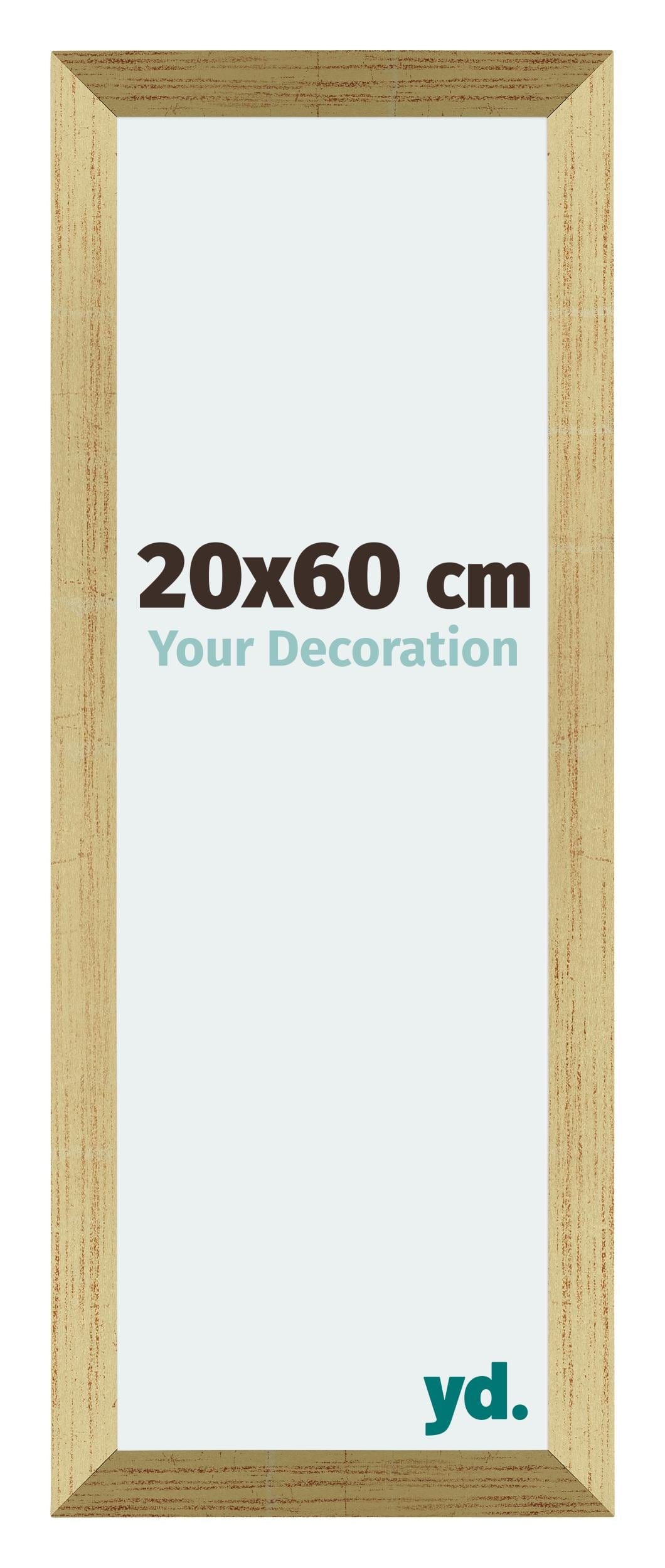 Mura MDF Photo Frame 20x60cm Gold Shiny Front Size | Yourdecoration.com