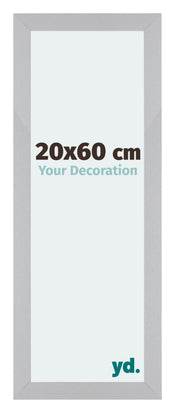 Mura MDF Photo Frame 20x60cm Silver Matte Front Size | Yourdecoration.com