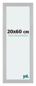 Mura MDF Photo Frame 20x60cm Silver Matte Front Size | Yourdecoration.com