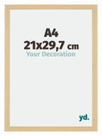 Mura MDF Photo Frame 21x29 7cm A4 Maple Decor Front Size | Yourdecoration.com