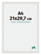 Mura MDF Photo Frame 21x29 7cm A4 White Matte Front Size | Yourdecoration.com