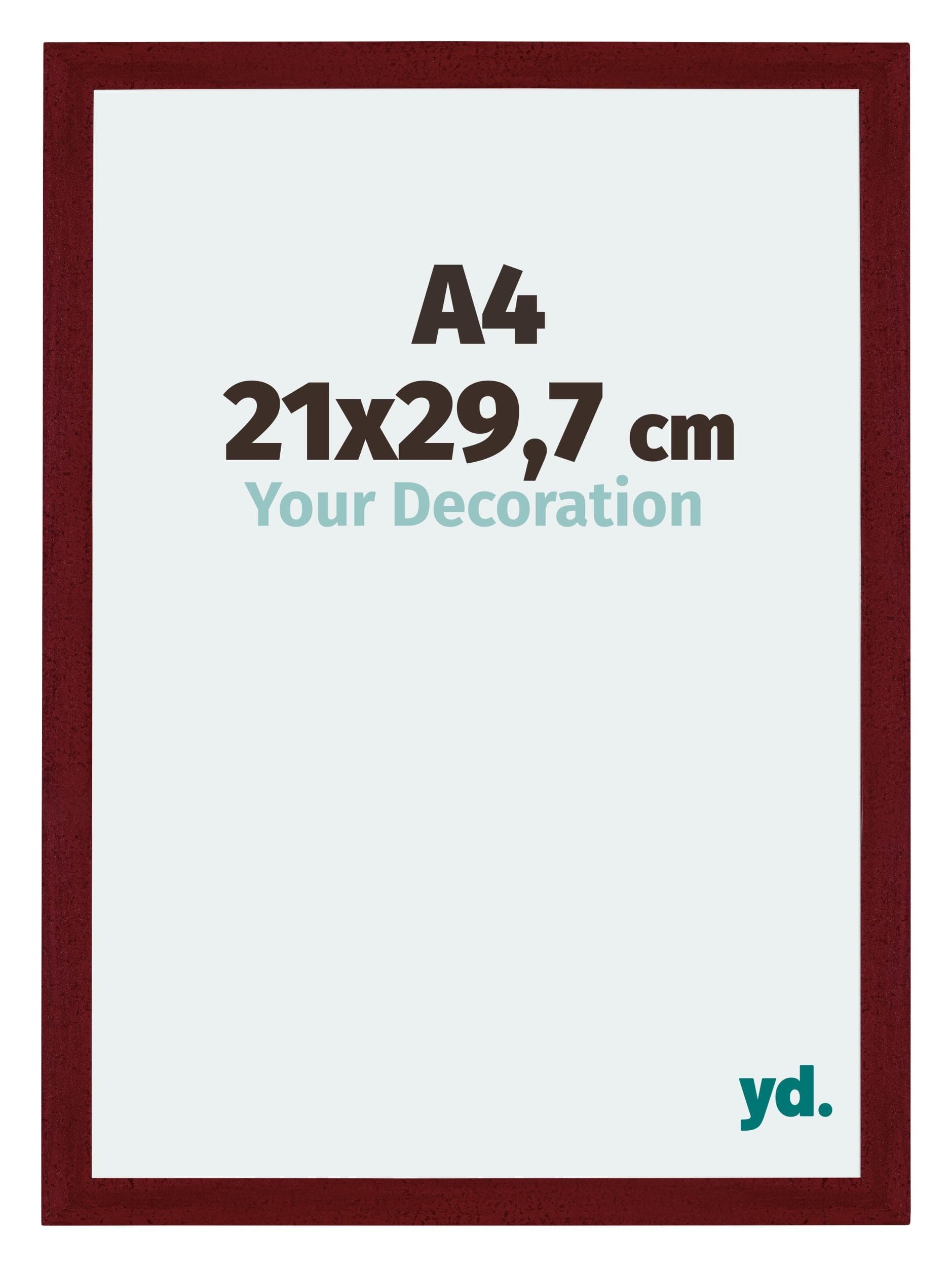 Mura MDF Photo Frame 21x29 7cm A4 Winered Wiped Size | Yourdecoration.com