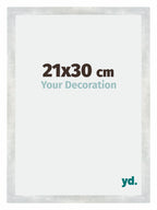 Mura MDF Photo Frame 21x30cm Silver Glossy Vintage Front Size | Yourdecoration.com