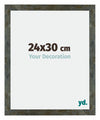 Mura MDF Photo Frame 24x30cm Blue Gold Melange Front Size | Yourdecoration.com