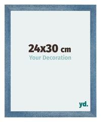 Mura MDF Photo Frame 24x30cm Bright Blue Swept Front Size | Yourdecoration.com