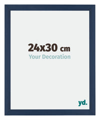 Mura MDF Photo Frame 24x30cm Dark Blue Swept Front Size | Yourdecoration.com
