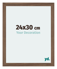 Mura MDF Photo Frame 24x30cm Walnut Dark Front Size | Yourdecoration.com