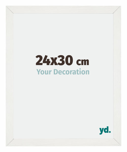 Mura MDF Photo Frame 24x30cm White Wiped Front Size | Yourdecoration.com