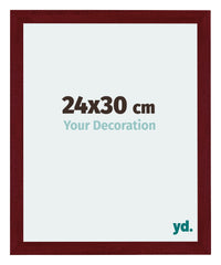 Mura MDF Photo Frame 24x30cm Winered Wiped Front Size | Yourdecoration.com