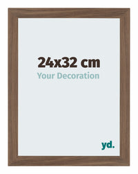 Mura MDF Photo Frame 24x32cm Black Woodgrain Front Size | Yourdecoration.com