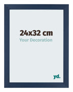 Mura MDF Photo Frame 24x32cm Dark Blue Swept Front Size | Yourdecoration.com