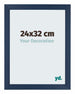Mura MDF Photo Frame 24x32cm Dark Blue Swept Front Size | Yourdecoration.com