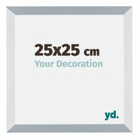 Mura MDF Photo Frame 25x25cm Aluminum Brushed Front Size | Yourdecoration.com