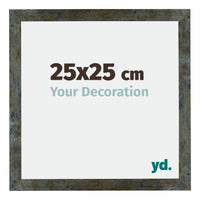 Mura MDF Photo Frame 25x25cm Blue Gold Melange Front Size | Yourdecoration.com