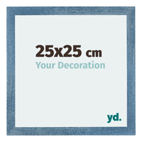 Mura MDF Photo Frame 25x25cm Bright Blue Swept Front Size | Yourdecoration.com