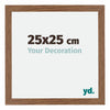 Mura MDF Photo Frame 25x25cm Oak Rustic Front Size | Yourdecoration.com