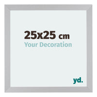 Mura MDF Photo Frame 25x25cm Silver Matte Front Size | Yourdecoration.com
