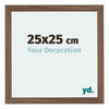 Mura MDF Photo Frame 25x25cm Walnut Dark Front Size | Yourdecoration.com